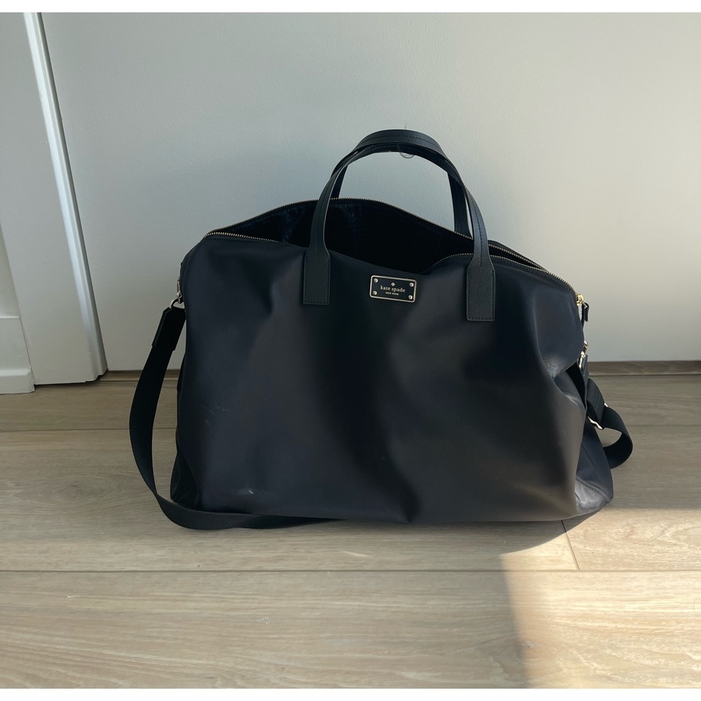 Kate Spade Black Nylon Duffle Bag Weekender